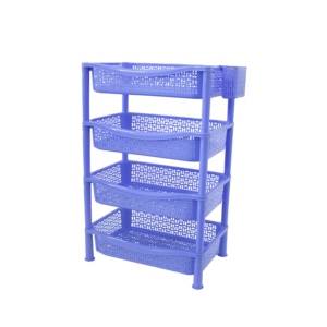 Organizador de Almacenamiento Apilable de 4 Niveles, Ecológico, de Plástico, Ahorra Espacio, para Escritorio, Baño, Cocina, Sala de Estar - Product Image 2
