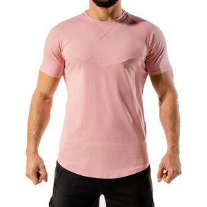 T-shirt de sport pour homme à séchage rapide, respirant, à manches courtes, coupe classique, pour la course, avec technologie d'évacuation de l'humidité et contraste actif - Product Image 1