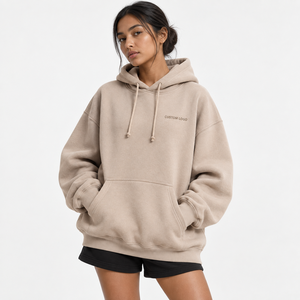 Fabricant de vêtements décontractés en gros – Sweat à capuche oversize pour femme, épais, double couche, idéal pour le voyage et la superposition – Vente en gros - Product Image 5
