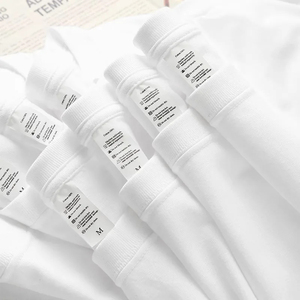 T-shirt pour homme 100 % coton à manches courtes, col rond, coupe classique, blanc uni, décontracté, en jersey tricoté, teint uni - Product Image 6