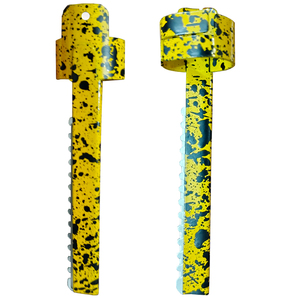 Stainless Steel Finger <b>Ring</b> Hair Texturizing Razor Yellow Speckled Barber Razor for Hair <b>Thinning</b> Real Supplier Custom Logo OEM - Product Image 6