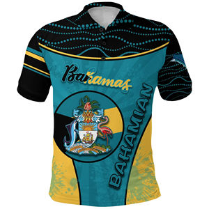 Personalized Bahamas Marlin Printed Polo Shirts for Men OEM Bahamian Coat of Arms Casual Quick Dry <b>Tops</b> Men's Polo Shirt Golf - Product Image 4