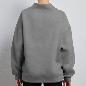 Women Mock Neck Sweatshirt Classic Pullover Design - Product Image 4