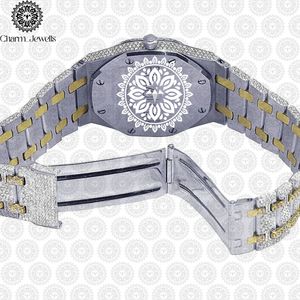 Reloj Charm_Jewells de Lujo en Acero Inoxidable, Caja Poligonal de 40 mm, Movimiento Mecánico Analógico, Correa de Moda para Hombre con Detalles de Diamantes, Automático - Product Image 2