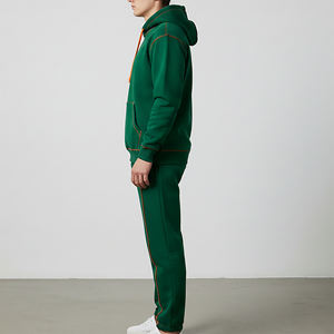 Ensemble de survêtement décontracté sur mesure en coton 100% avec logo brodé personnalisé, ensemble 2 pièces comprenant un sweat à capuche et un pantalon de jogging - Product Image 2