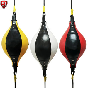 Nouvelle balle de vitesse double en cuir Dodge Speed Ball MMA avec cordes en caoutchouc pour le Muay Thai et l'équipement sportif de fitness - Product Image 1