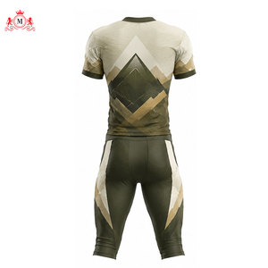 ชุดฟุตบอลซับลิเมชั่นสำหรับผู้ชาย เสื้อและกางเกงผ้าโพลีเอสเตอร์ระบายอากาศได้ดี สำหรับผู้ใหญ่ ออกแบบลายเรขาคณิตได้ตามต้องการ - Product Image 6