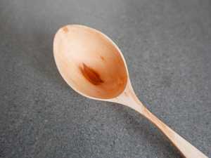 Cuchara de servir de madera chapada en oro con mango largo para té, café, postres y sopas, ideal para regalos. - Product Image 2