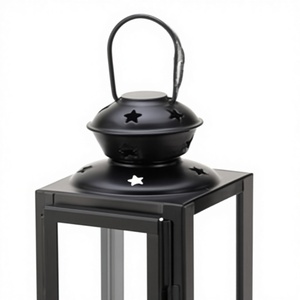 Wholesale Bulk Selling Portable Eco-Friendly Metal Candle <b>Lantern</b> With Matt <b>Black</b> Finish Candle <b>Lantern</b> for Wedding & Outdoor - Product Image 2