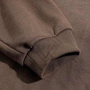 Sweat-shirt à capuche en molleton pour homme, personnalisé, de qualité supérieure, style streetwear, épais, marron, fabricant OEM, survêtement d'hiver - Product Image 5