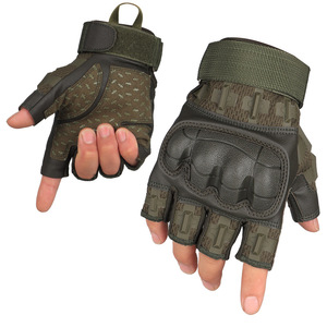 Gants de sport noirs en PU, mi-doigts, longueur poignet, respirants, non doublés, pour usage sportif printemps-été - Product Image 2
