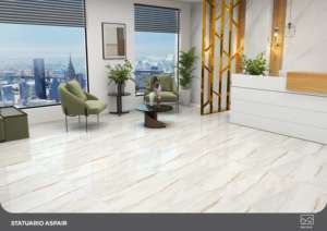 Carreaux de porcelaine brillants de luxe, format 600x1200, grand format, pour sols et murs, pour un design moderne de salon, cuisine et salle de bain. - Product Image 4