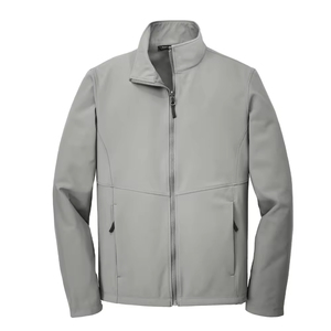 Veste d'hiver imperméable et coupe-vent pour homme, couleur gris chaud, légère, softshell, pour la randonnée, le camping, les activités de plein air, veste décontractée grise - Product Image 1