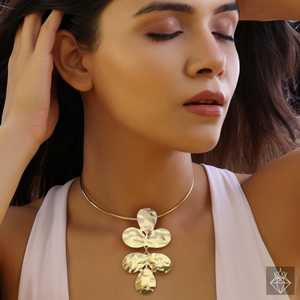 PRAO Grand collier plaqué or Hasli anti-ternissement Collier à pendentif à la mode - Product Image 3