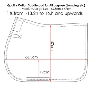 Tapis de selle d'équitation en coton avec doublure polaire de qualité supérieure, légers, profilés, antidérapants, pour la compétition d'équitation anglaise et le saut d'obstacles - Product Image 6