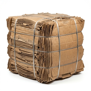 Papel Reciclado de Fibra Corrugada para Reciclaje en Fábricas de Pulpa, 100% Cartón, Fardos de Desechos, Clasificación y Exportación, Empaque de Fardos - Product Image 1