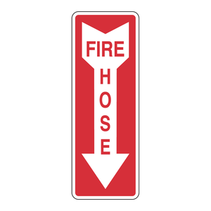 Panneau de signalisation pour tuyau d'incendie Brady, rouge et blanc, résistant à la chaleur et à l'eau, pour intérieur/extérieur - Product Image 2