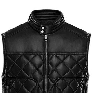 Gilet en cuir sophistiqué pour homme – Qualité supérieure, décontracté, toutes saisons, panneaux respirants, coupe courte - Product Image 4