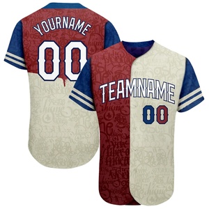Camiseta de béisbol unisex totalmente sublimada, kit de equipo deportivo transpirable y de secado rápido para tallas grandes, ropa de softball - Product Image 5