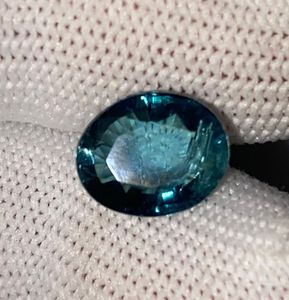 อินดิโคไลต์บลูทัวร์มาลีนทรงรี น้ำหนัก 4.15 กะรัต ธรรมชาติ – ไม่ผ่านการปรับแต่ง สะอาดตา ความเงางามสูง ได้รับการรับรองเป็นอัญมณี - Product Image 1