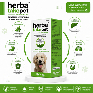 Sirop pour animaux Herbatake 200ml - Soutien hépatique, stimulant d'appétit, riche en protéines pour chiens/chats/chevaux - Sirop à base de plantes Alpinia Galanga - Product Image 4