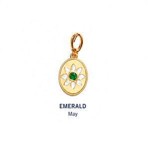 Colgante de Topacio Blanco Personalizado OEM al por Mayor, Piedra de Nacimiento de Abril, Chapado en Oro de 18K, Dije Ovalado con Forma de Flor para Fabricación de Joyas DIY - Product Image 4