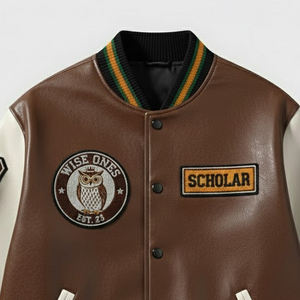 แจ็คเก็ตหนังวาร์ซิตี้สั่งทำพิเศษคุณภาพสูงสำหรับผู้ใหญ่ สวมใส่สบาย สไตล์ไฮสตรีท แจ็คเก็ตวาร์ซิตี้ผู้ชาย - Product Image 3