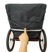 Remolque de Bicicleta Plegable TC-2024S con Toldo para Cochecito de Bebé, Marco de Aluminio, Diseño Ligero, Cinturón de Seguridad