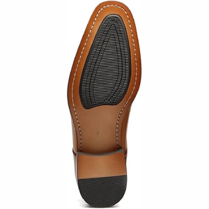 Popular Luxury Genuine Men's Lace-up Waterproof Embroidered Pointed Toe Shoes Strap-style Heel Design for Autumn Office Career - Product Image 3