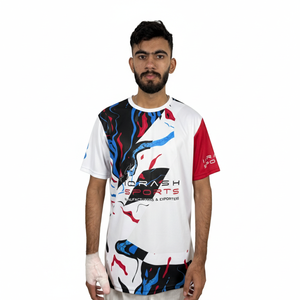 บริการรับผลิตเสื้อซับลิเมชั่นแบบกำหนดเอง เสื้อยืดพรีเมียมสำหรับผู้ชาย ผลิตจากผ้าฝ้ายโพลีเอสเตอร์ 100% ระบายอากาศได้ดี - Product Image 1