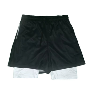 New Trendy Mens Gym Athletic Men Workout Jogger Shorts Sports Running Shorts with Compression Wholesale Mens Gym Shorts 2 in 1 - Product Image 3