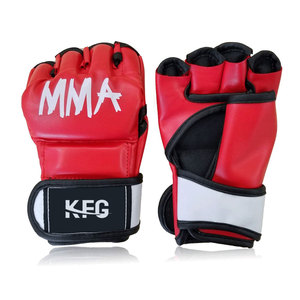 Guantes de Piel para Kick Boxing y MMA, Cómodos, Transpirables, que Absorben la Humedad, con Correa Ajustable para la Muñeca que Brinda Estabilidad - Product Image 1