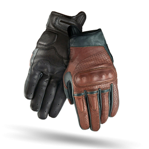 Gants de moto unisexes pour course, compatibles écran tactile, en cuir, couleur unie, pour la course, gants de motocross pour l'été - Product Image 1