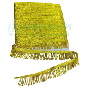 Borla de alambre metálico dorado de primera calidad, hecha a mano, con flecos de lingotes de oro, tamaño personalizado para banderas ceremoniales y cortinas litúrgicas - Product Image 5