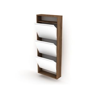 Portascarpe con struttura in legno a 3 livelli con Design nascosto eleganti scarpiere e supporti - Product Image 1