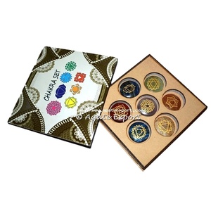 Juego de Gemas de las Estrellas Merkaba de los Siete Chakras, Talladas y Grabadas, Arte Feng Shui Coleccionable - Product Image 5