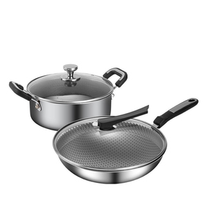 Juego de Woks Elegantes Diseñados para Hogares Modernos con Superficie Lisa, Base Resistente, Asas Cómodas y Fácil Limpieza - Product Image 4