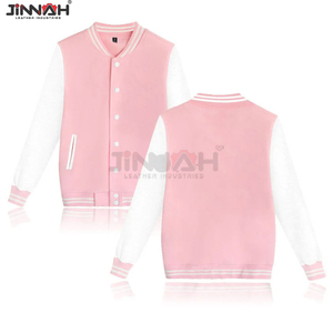 OEM Custom Men's Vintage University Logo Wool Varsity Jacket for Men 100% Cotton High Street Style with Stand Collar - Product Image 2