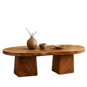 Table basse moderne en bois massif naturel Luxali - Sculpturale, bord brut, faite à la main, durable, écologique, meubles de salon - Product Image 1