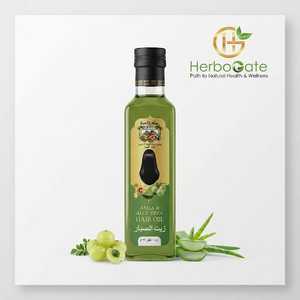 Aceite Capilar Herbal de AMLA y ALOE VERA, Fórmula Nutritiva para el Cuidado del Cabello, Textura Ligera, Aceite para Masaje del Cuero Cabelludo, Cuidado Diario del Cabello, OEM - Product Image 4