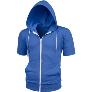 <b>Short</b> <b>Sleeve</b> Embroidered <b>Hoodies</b> OEM ODM Manufacturer Custom Logo - Product Image 5