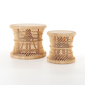 Rattan <b>tables</b> for home space decoration top selling sustainable furniture coffee <b>table</b> set - Product Image 4