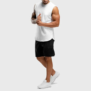 Débardeurs sans manches en Spandex/Polyester pour hommes et garçons, vêtements de musculation et de fitness, broderie machine, écologiques, personnalisables - Product Image 3