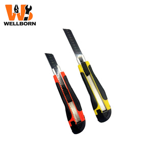 Couteau utilitaire professionnel de 18 mm - Lame rétractable, <span class=keywords><strong>coupe</strong></span>-boîte, couteau de sécurité robuste pour entrepôt - Product Image 5