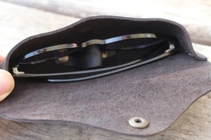 Classic Luxury Handmade Tan Leather <b>Glasses</b> <b>Case</b> <b>Soft</b> Padded Eyewear Protector Water Resistant Lightweight Bulk Orders for - Product Image 3