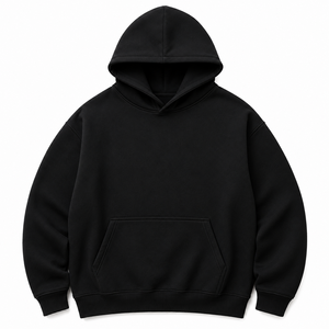 เสื้อฮู้ดดี้สตรีทแวร์แบบยูนิเซ็กซ์ พิมพ์โลโก้ได้ตามต้องการ ทรงหลวม ไหล่ตก ผ้าฟลีซหนานุ่ม 100% ผ้าฝ้าย ใส่สบายสำหรับฤดูหนาว - Product Image 1