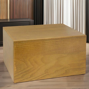 Natural Wood Finish Cremation <b>Urn</b> for Adult Human Ashes Durable Decorative Wooden Box - Product Image 3