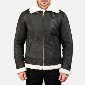 New Stylish Custom Tanned <b>Leather</b> <b>Jacket</b> with Stand Collar Genuine <b>Leather</b> for <b>Men's</b> Winter Fashion - Product Image 4