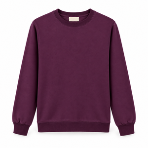 เสื้อสเวตเชิ้ตคอกลมสีดำสำหรับผู้ชาย ทรงปกติ ผ้าถักเนื้อแน่น แขนยาว สวมใส่สบาย - Product Image 1