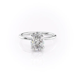 Iced Jewelz 3.25 Carat Oval Cut <b>Ring</b> 14K yellow Gold Gold Plated for her IGI engagement <b>ring</b> wedding <b>ring</b> - Product Image 3